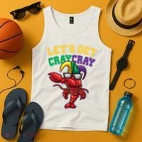 Lets Get Cray Cray Dabbing Crawfish Mardi Gras Tank Top thumb 4