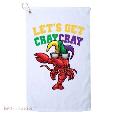 Lets Get Cray Cray Dabbing Crawfish Mardi Gras Golf Towel