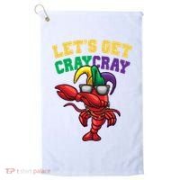 Lets Get Cray Cray Dabbing Crawfish Mardi Gras Golf Towel thumb 0