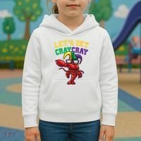 Lets Get Cray Cray Dabbing Crawfish Mardi Gras Kids Hoodie thumb 3