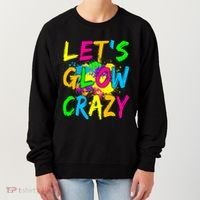 Let's Glow Crazy Glow Party 80s Retro Costume Party Lover Women's Sweatshirt thumb 0