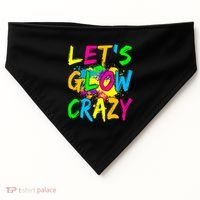 Let's Glow Crazy Glow Party 80s Retro Costume Party Lover USA-Made Doggie Bandana thumb 0