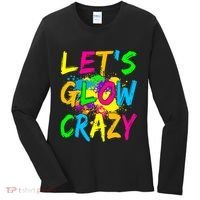Let's Glow Crazy Glow Party 80s Retro Costume Party Lover Women's Long Sleeve Shirt thumb 0