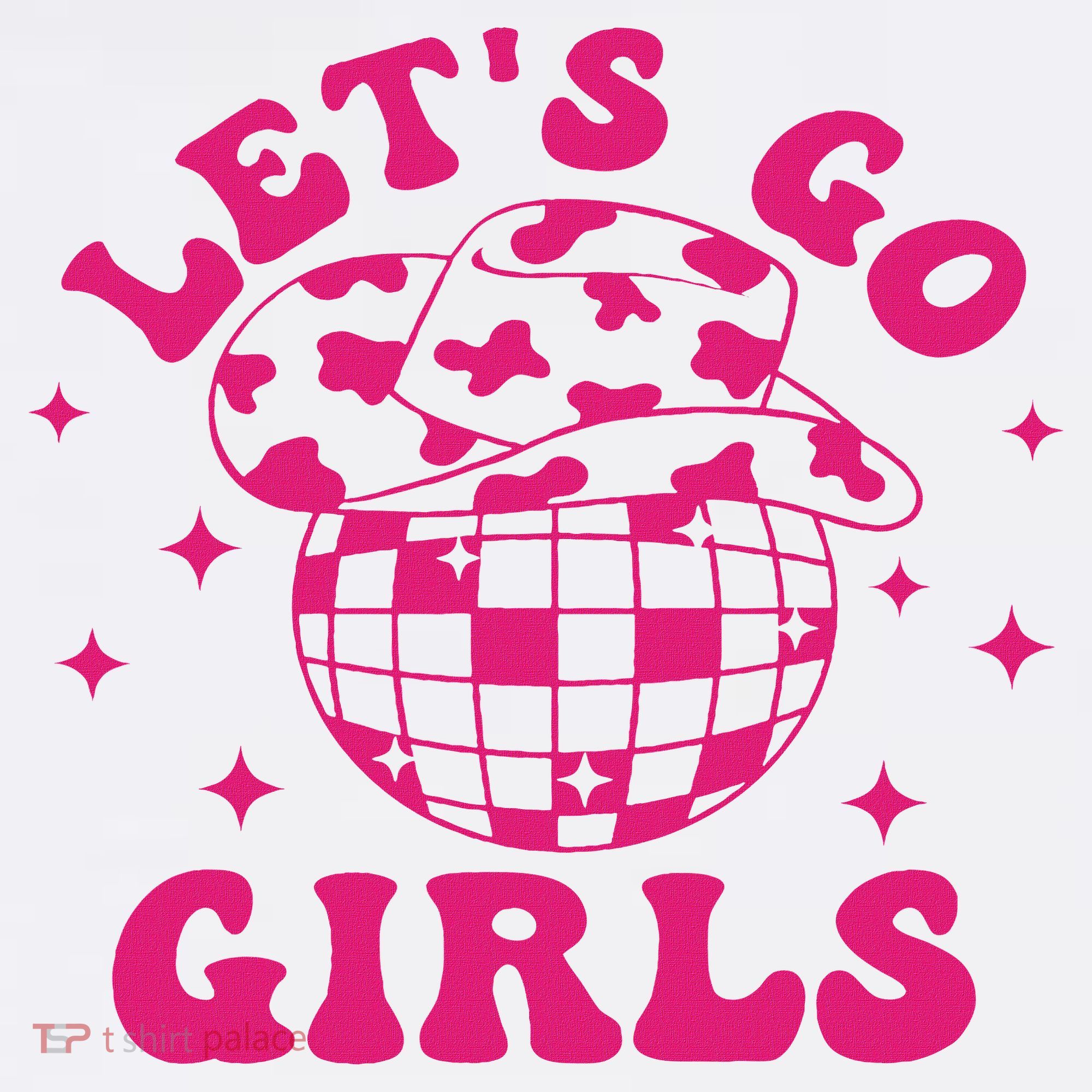 Let's Go Cowgirl Hat Disco Ball Country Western Hoodie