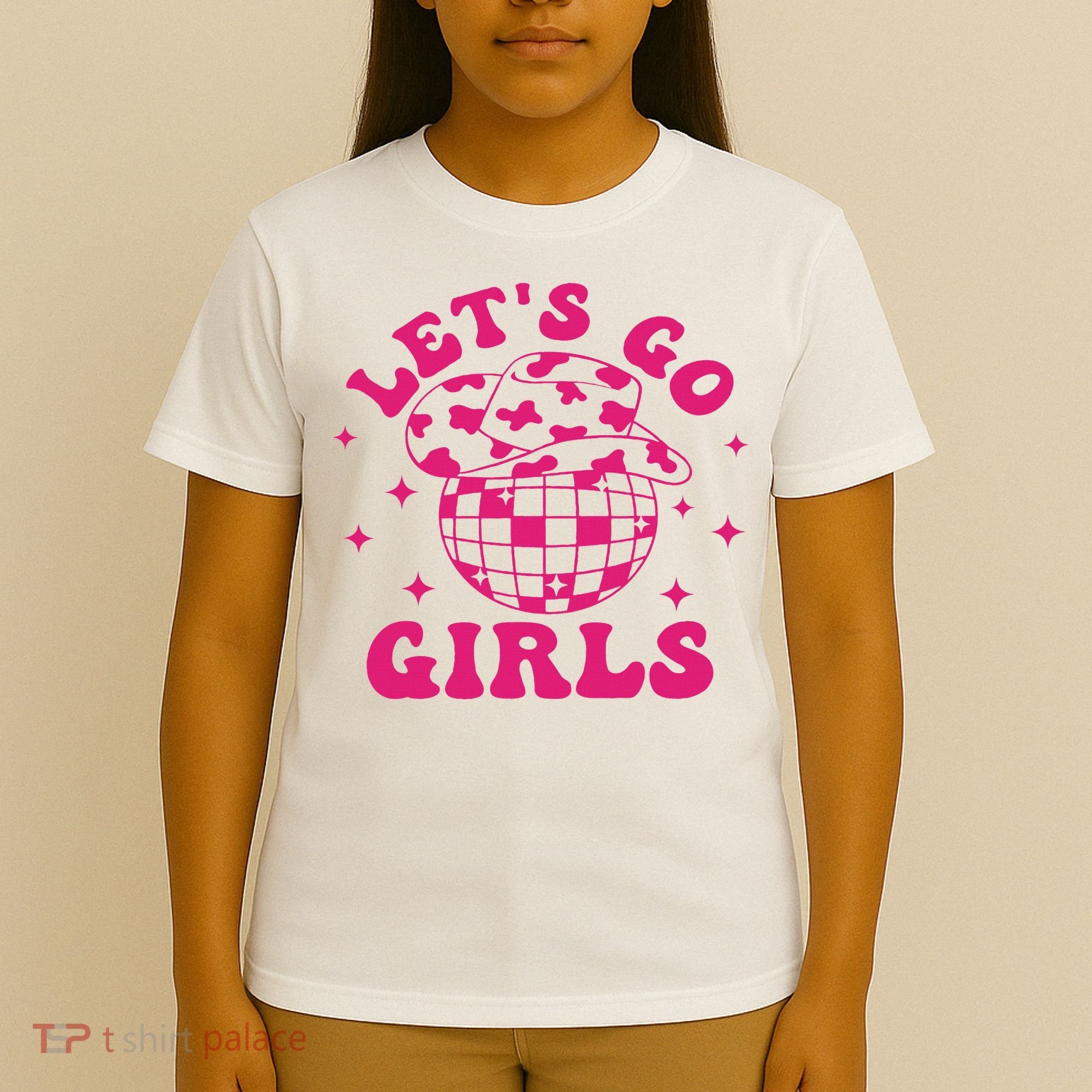 Let's Go Cowgirl Hat Disco Ball Country Western T-Shirt