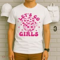 Let's Go Cowgirl Hat Disco Ball Country Western T-Shirt thumb 6