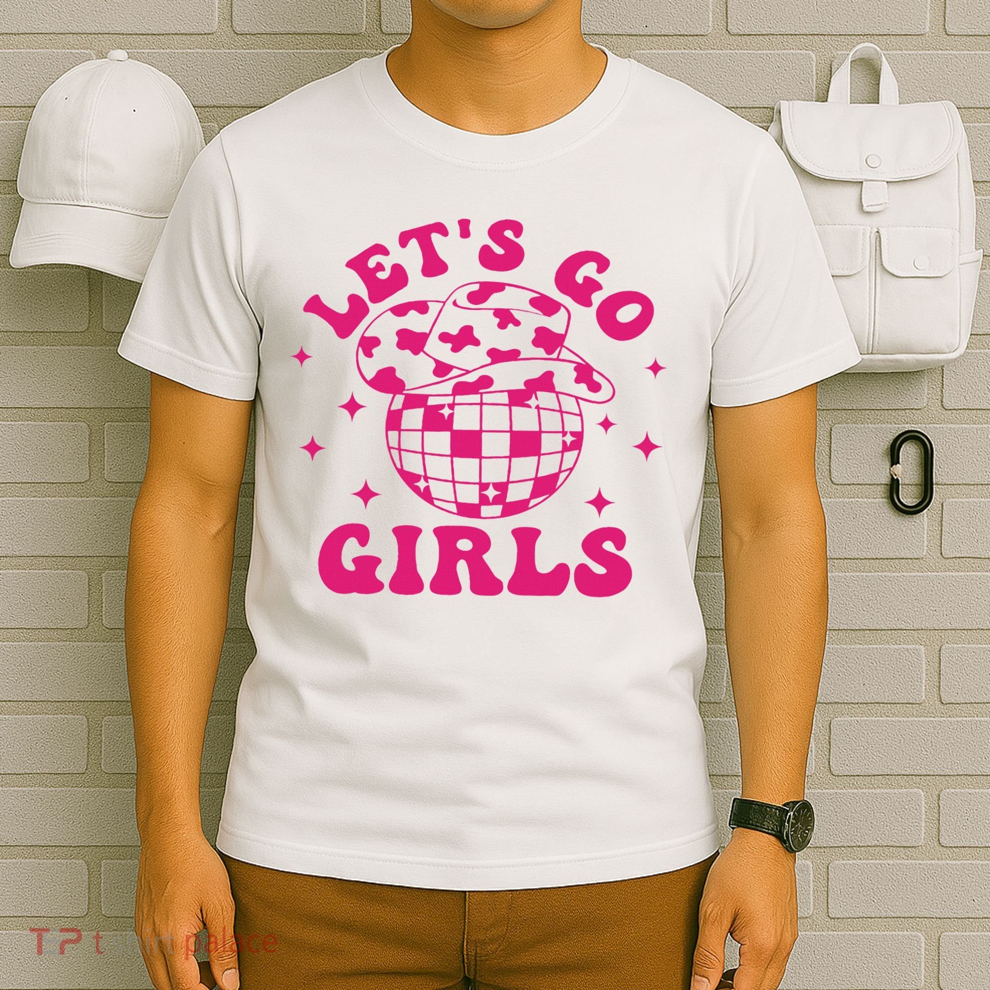 Let's Go Cowgirl Hat Disco Ball Country Western T-Shirt