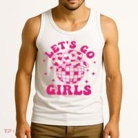 Let's Go Cowgirl Hat Disco Ball Country Western Tank Top thumb 3