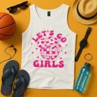 Let's Go Cowgirl Hat Disco Ball Country Western Tank Top thumb 4