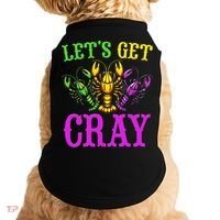 LetS Get Cray Mardi Gras Crawfish Doggie Tank thumb 0