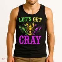 LetS Get Cray Mardi Gras Crawfish Tank Top thumb 3