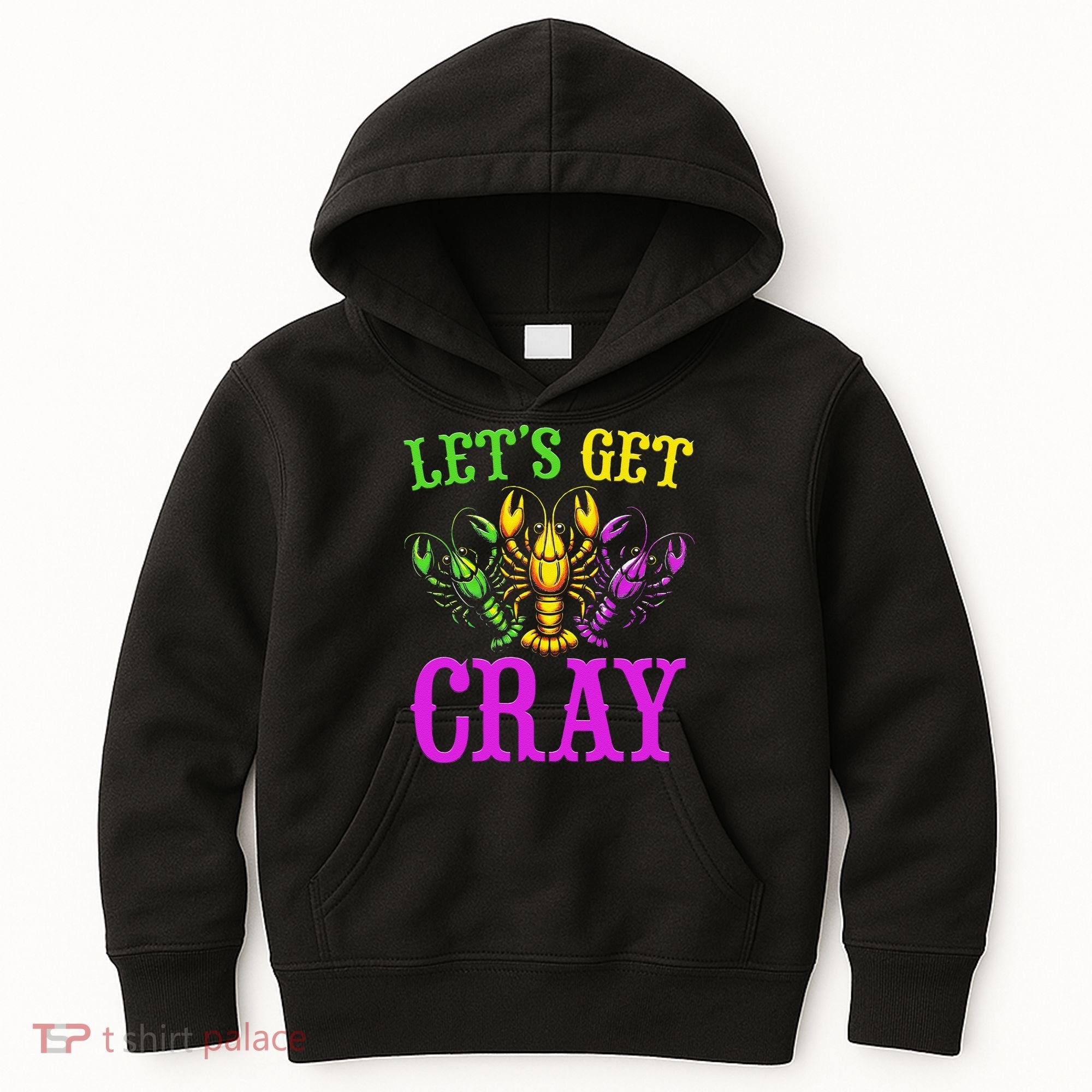 LetS Get Cray Mardi Gras Crawfish Kids Hoodie