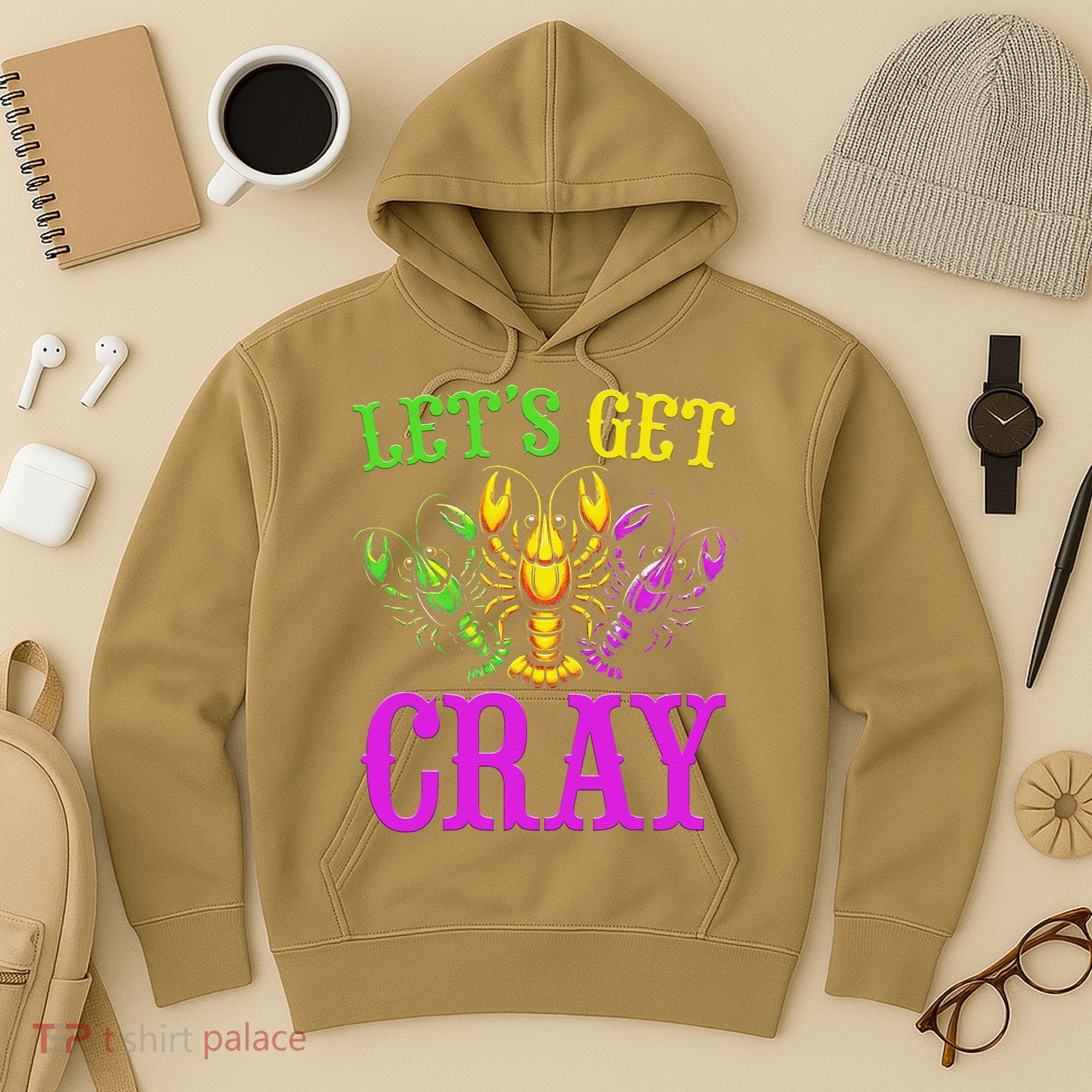 LetS Get Cray Mardi Gras Crawfish Hoodie