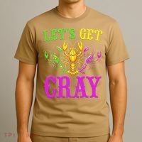 LetS Get Cray Mardi Gras Crawfish T-Shirt thumb 3