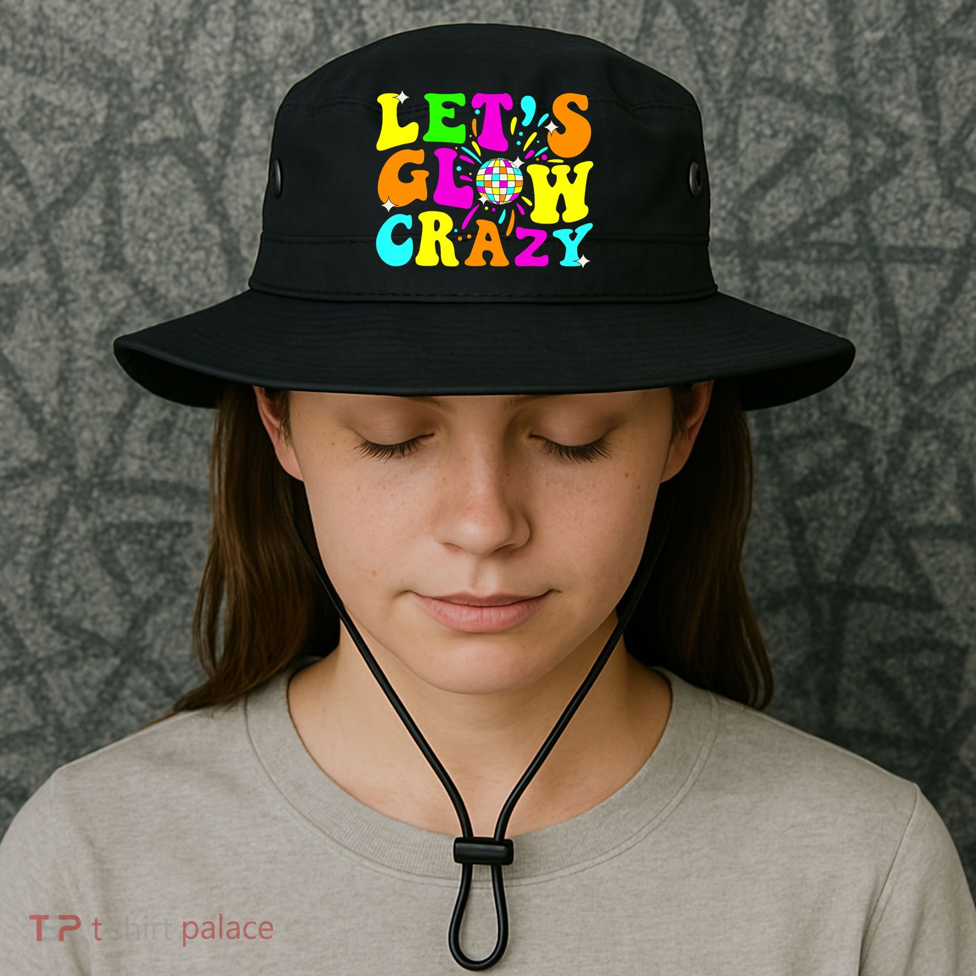 Let's Glowing Crazy In My Glowing Era Team Party Matching  Bucket Hat
