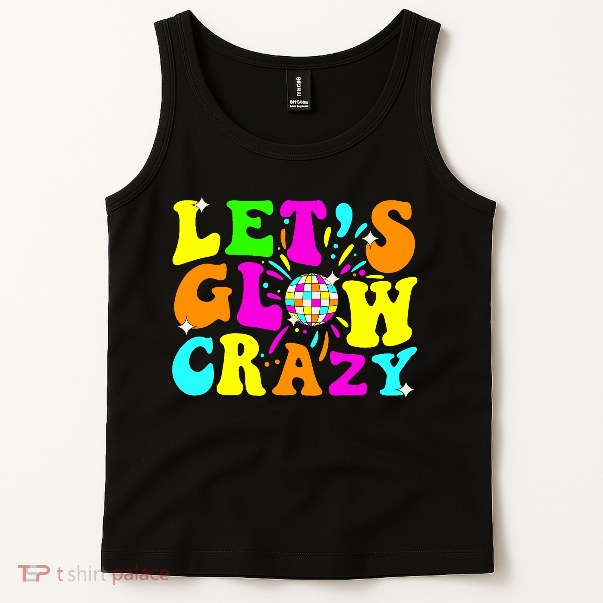 Let's Glowing Crazy In My Glowing Era Team Party Matching  Tank Top