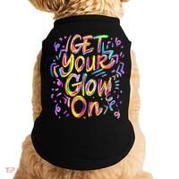 Let's Glow Crazy Glow Party 80s Retro Costume Party Lover Doggie Tank thumb 0