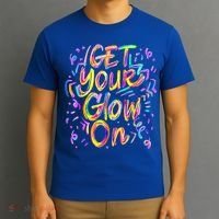 Let's Glow Crazy Glow Party 80s Retro Costume Party Lover T-Shirt thumb 3