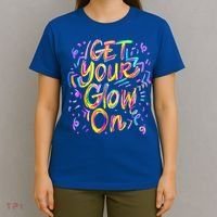 Let's Glow Crazy Glow Party 80s Retro Costume Party Lover T-Shirt thumb 4