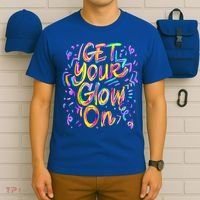 Let's Glow Crazy Glow Party 80s Retro Costume Party Lover T-Shirt thumb 6