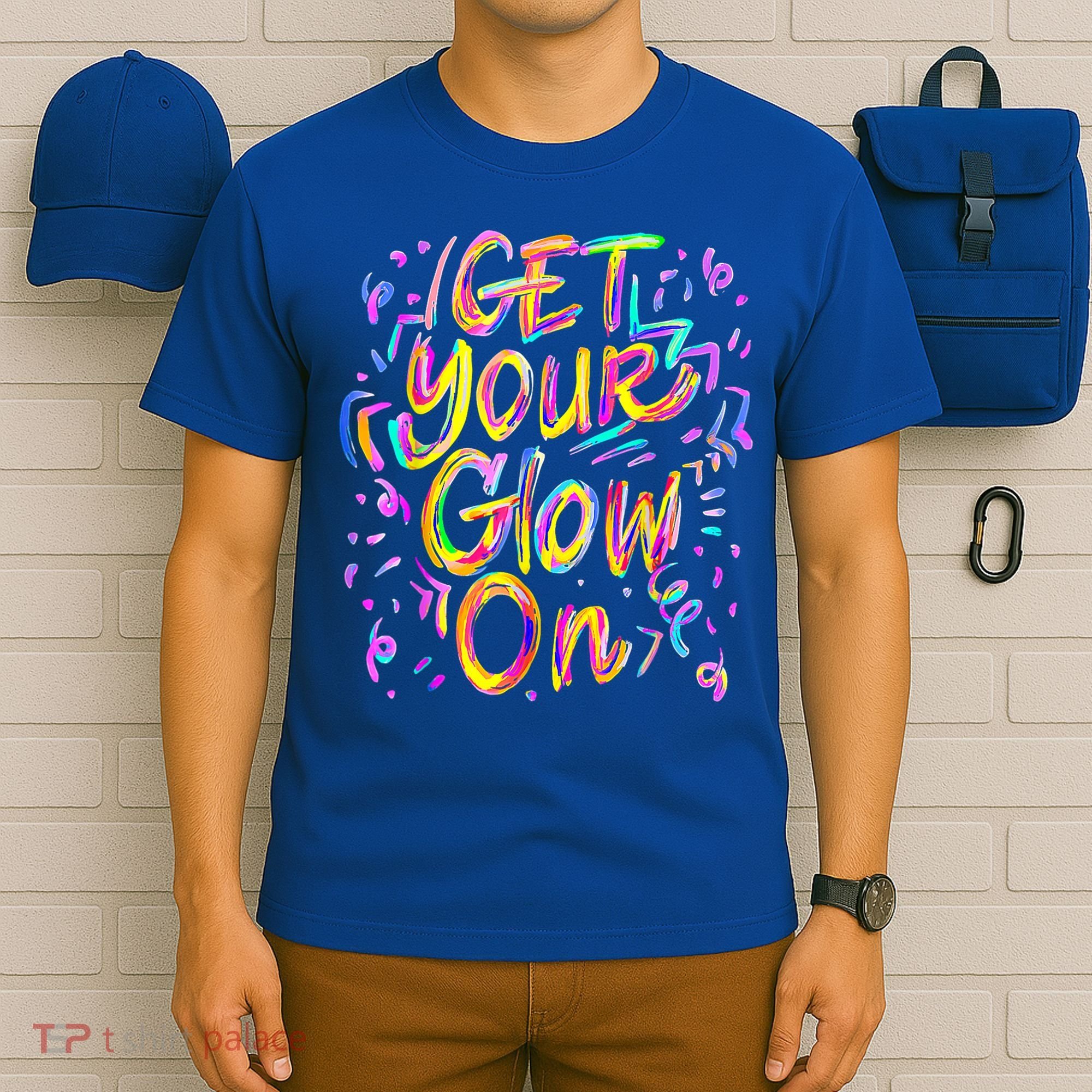Let's Glow Crazy Glow Party 80s Retro Costume Party Lover T-Shirt