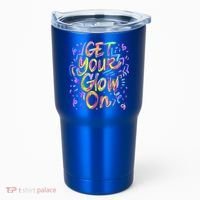 Let's Glow Crazy Glow Party 80s Retro Costume Party Lover Tumbler thumb 0