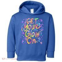 Let's Glow Crazy Glow Party 80s Retro Costume Party Lover Toddler Hoodie thumb 0