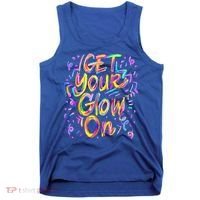 Let's Glow Crazy Glow Party 80s Retro Costume Party Lover Tank Top thumb 0