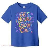 Let's Glow Crazy Glow Party 80s Retro Costume Party Lover Toddler T-Shirt thumb 0