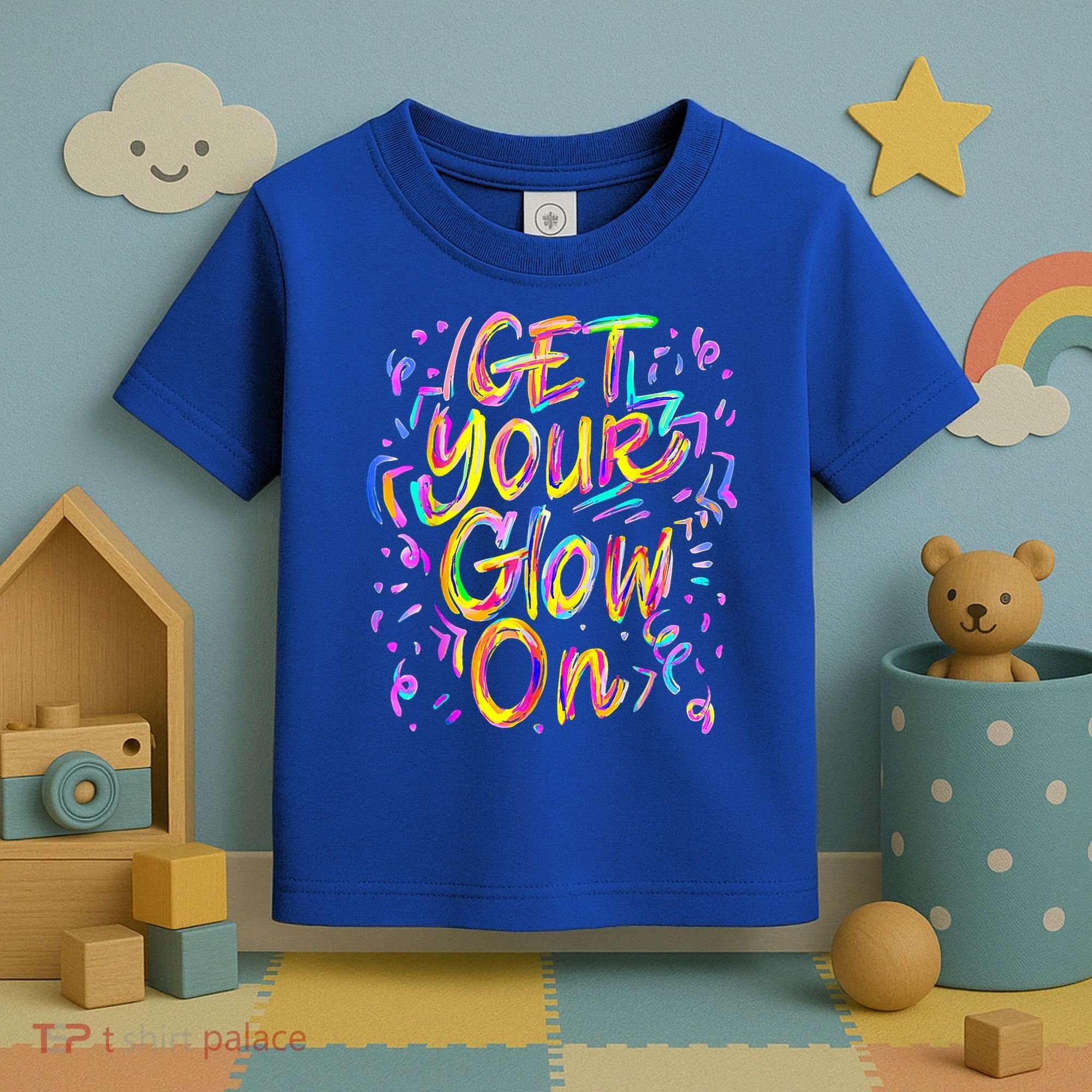 Let's Glow Crazy Glow Party 80s Retro Costume Party Lover Toddler T-Shirt