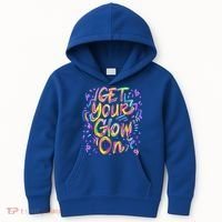 Let's Glow Crazy Glow Party 80s Retro Costume Party Lover Kids Hoodie thumb 0