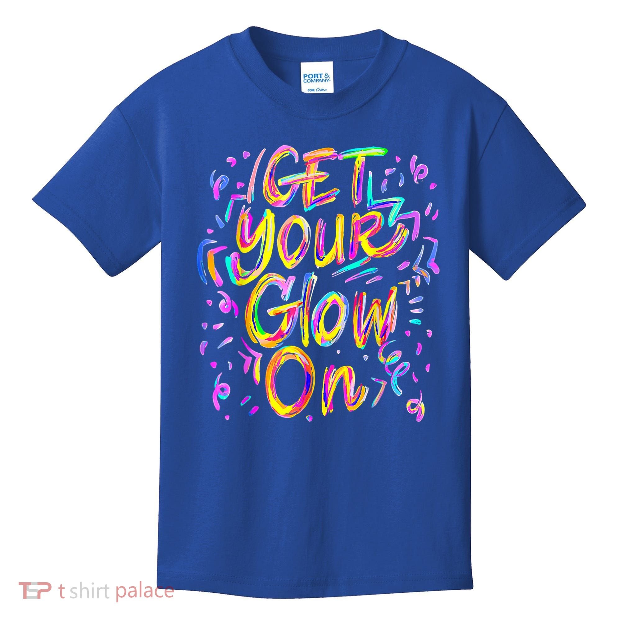 Let's Glow Crazy Glow Party 80s Retro Costume Party Lover Kids T-Shirt