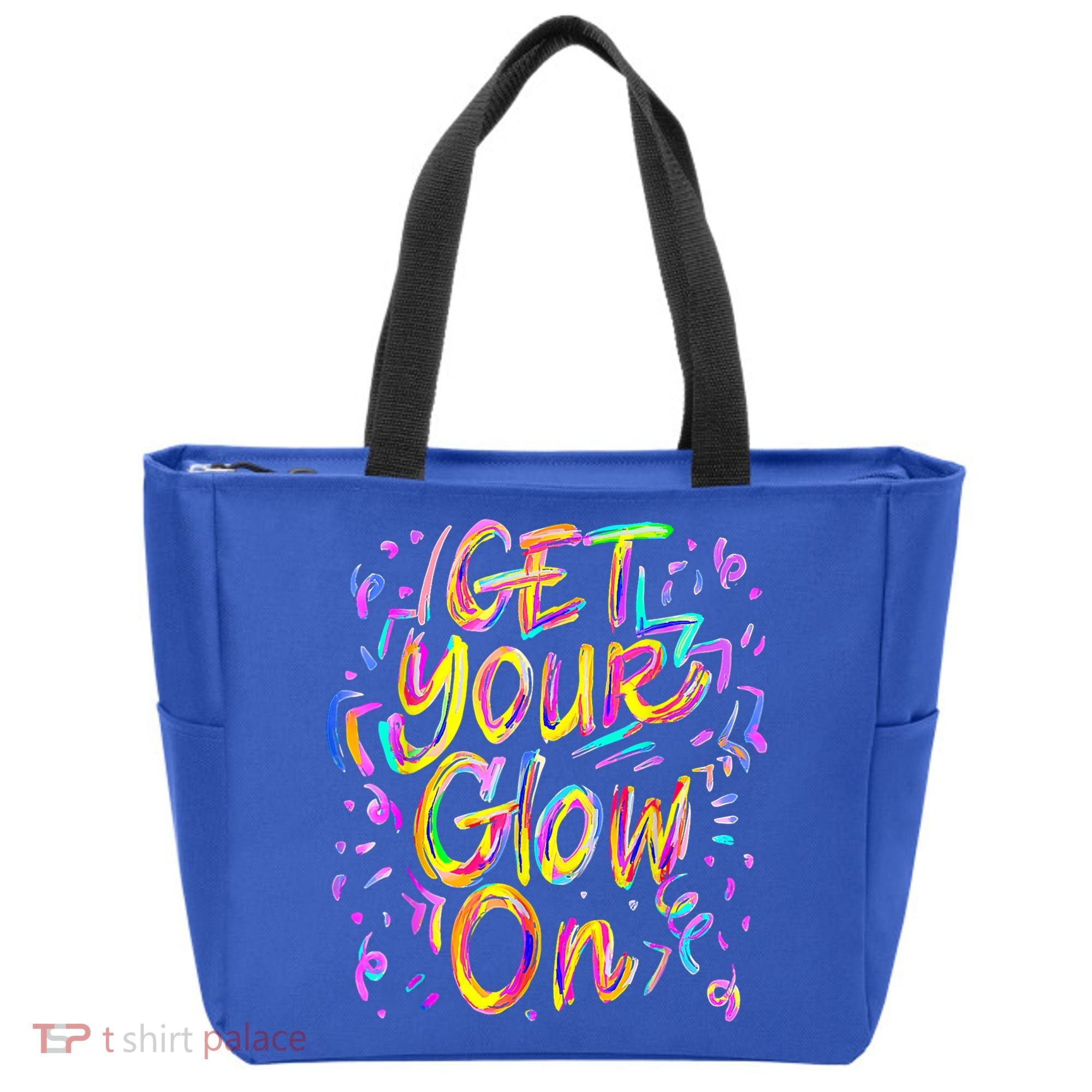 Let's Glow Crazy Glow Party 80s Retro Costume Party Lover Tote Bag