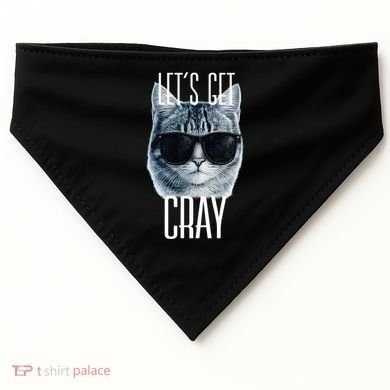 Let's Get Cray Funny Cat Meme USA-Made Doggie Bandana
