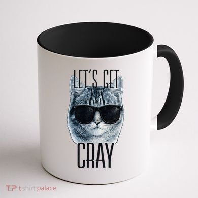 Let's Get Cray Funny Cat Meme Coffee Mug back