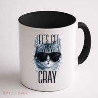 Let's Get Cray Funny Cat Meme Coffee Mug thumb 1