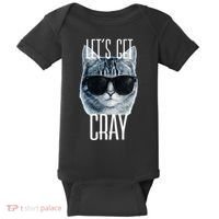 Let's Get Cray Funny Cat Meme Baby Bodysuit thumb 0