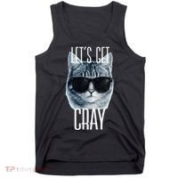 Let's Get Cray Funny Cat Meme Tank Top thumb 0