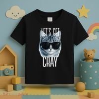 Let's Get Cray Funny Cat Meme Toddler T-Shirt thumb 3