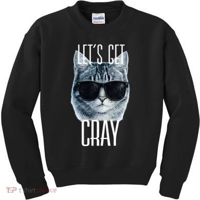 Let's Get Cray Funny Cat Meme Kids Sweatshirt