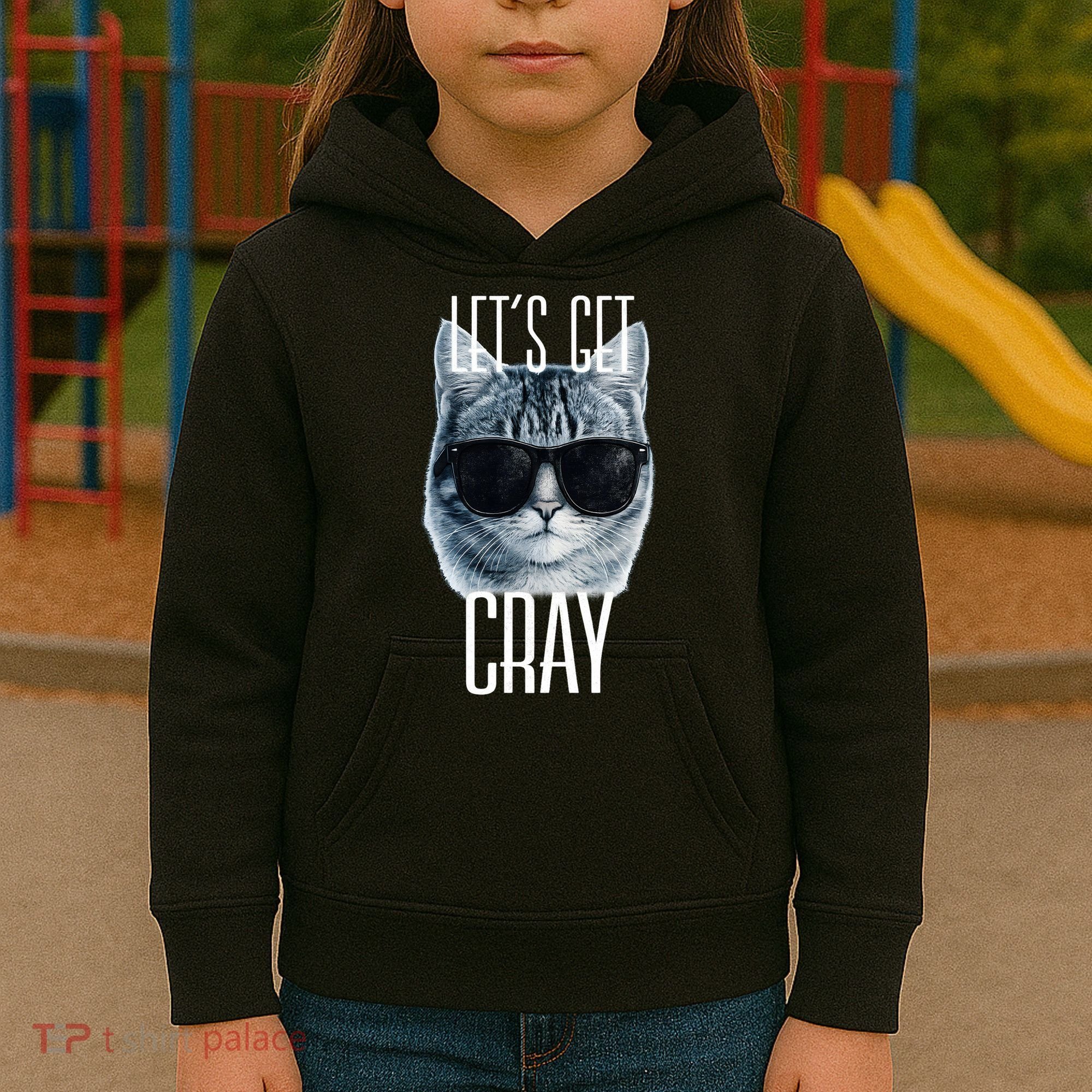 Let's Get Cray Funny Cat Meme Kids Hoodie