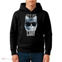Let's Get Cray Funny Cat Meme Kids Hoodie thumb 4