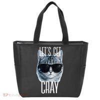 Let's Get Cray Funny Cat Meme Tote Bag thumb 0
