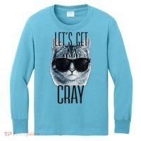 Let's Get Cray Funny Cat Meme Kids Long Sleeve Shirt thumb 0