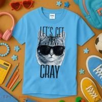 Let's Get Cray Funny Cat Meme Kids T-Shirt thumb 3