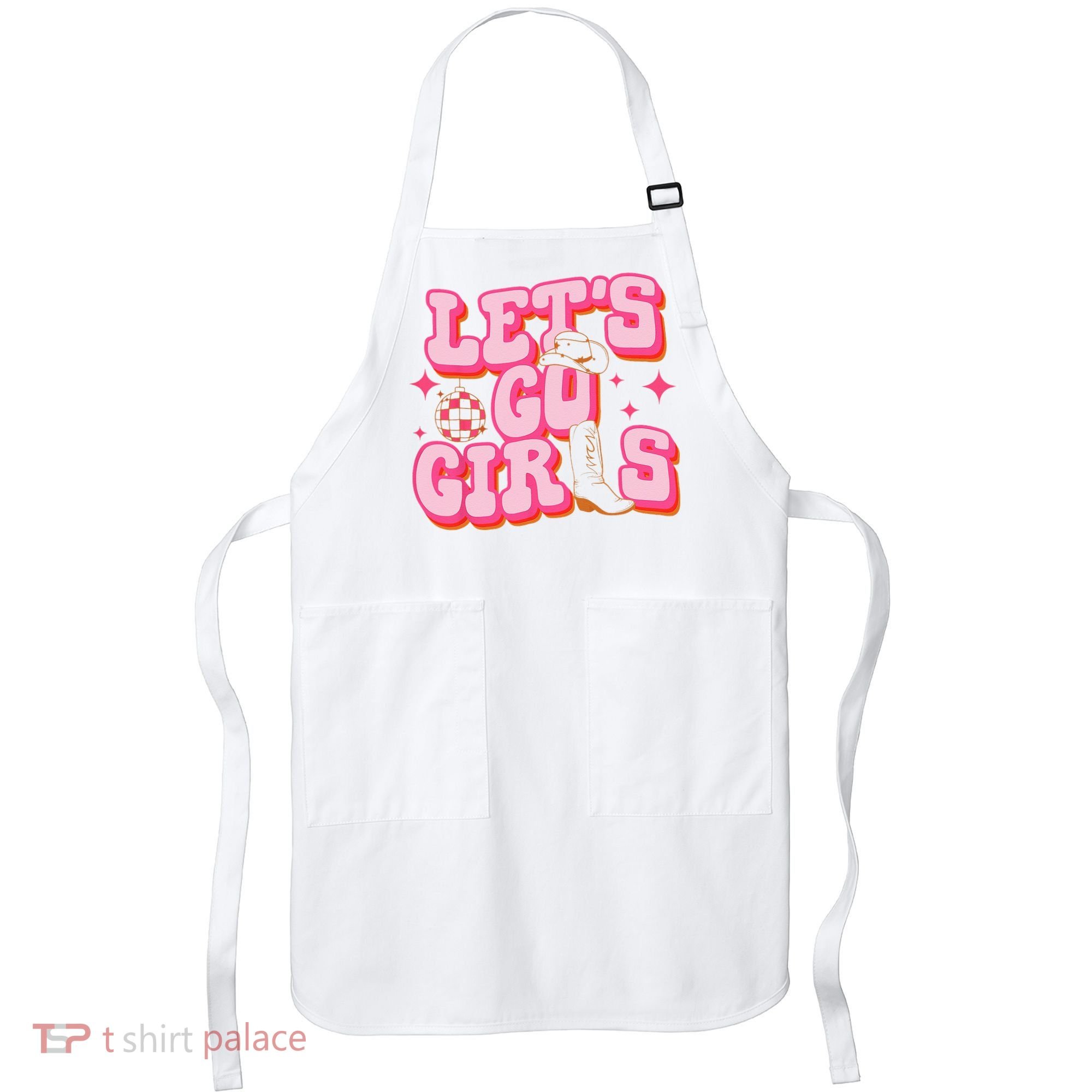 Lets Go Cowgirl Hat Cowboy Boots Bachelorette Party Apron