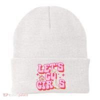 Lets Go Cowgirl Hat Cowboy Boots Bachelorette Party Beanie thumb 0
