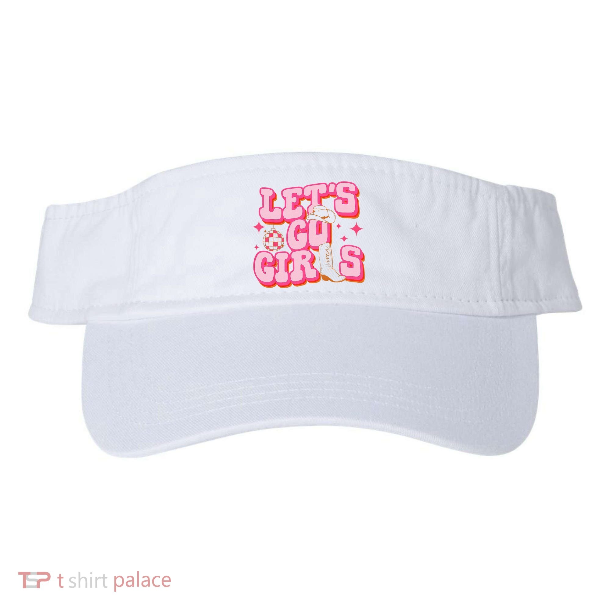 Lets Go Cowgirl Hat Cowboy Boots Bachelorette Party Visor
