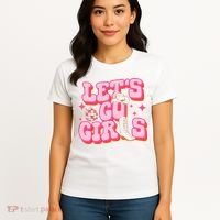 Lets Go Cowgirl Hat Cowboy Boots Bachelorette Party Women's T-Shirt thumb 4