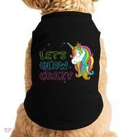 Let's Glow Crazy Glow Party Unicorn Lover Birthday Doggie Tank thumb 0